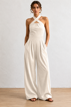 Blanca - Mono Elegante con Escote Cruzado