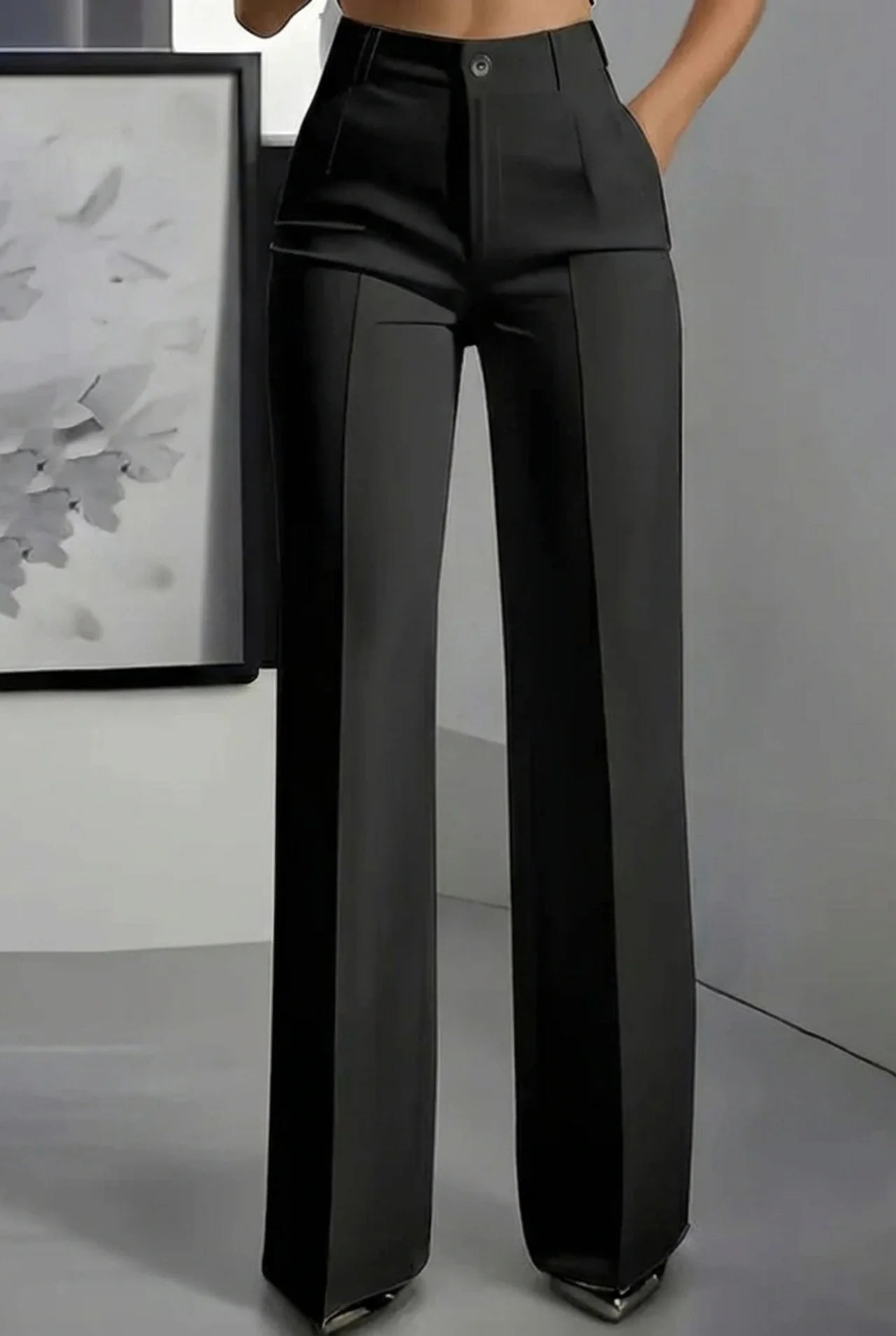 Pantalones de Traje de cintura alta