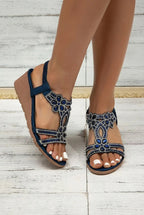Elegantes sandalias ortopédicas de cuña para mujer