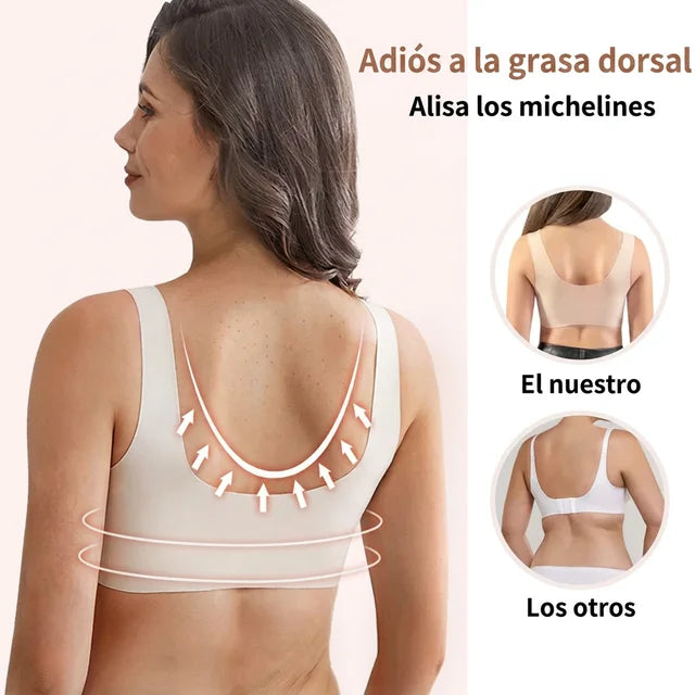 (PAQUETE DE 3) Sujetador moldeador inalámbrico con cierre frontal