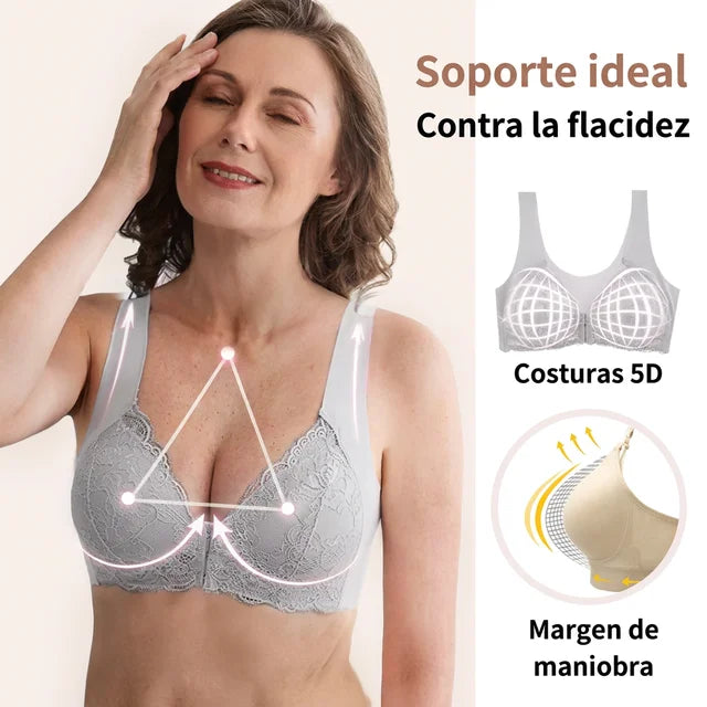 (PAQUETE DE 3) Sujetador moldeador inalámbrico con cierre frontal
