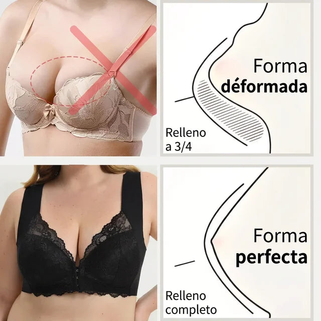 (PAQUETE DE 3) Sujetador moldeador inalámbrico con cierre frontal