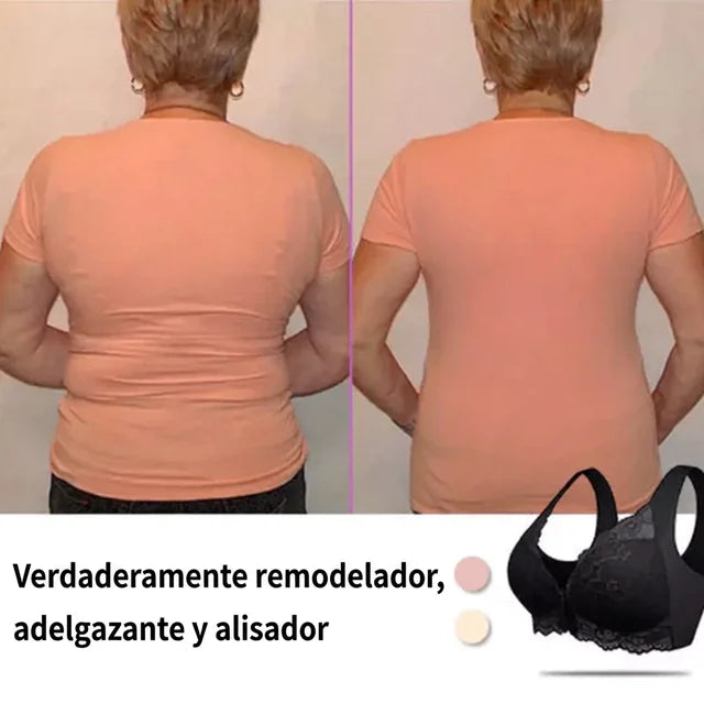 (PAQUETE DE 3) Sujetador moldeador inalámbrico con cierre frontal