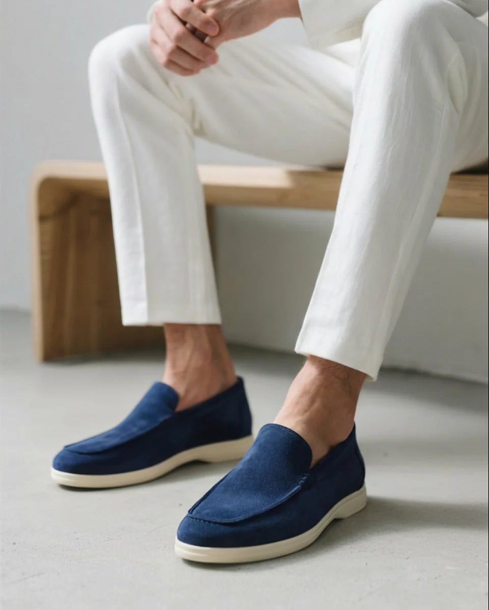 Elegantes mocasines de ante