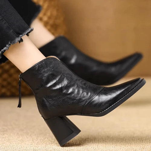 Claudia | Botines de Lujo de tacón medio